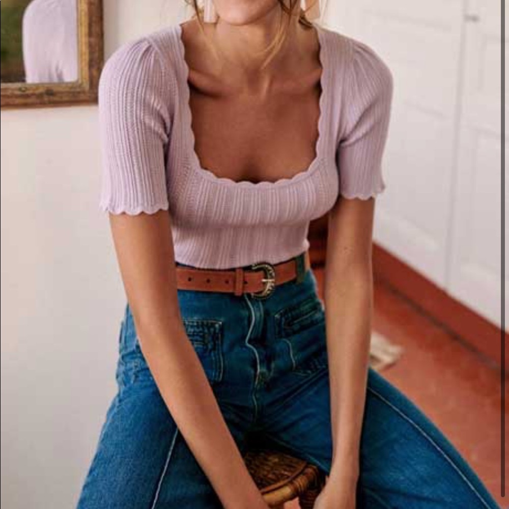 Sezane Anil Knit Top